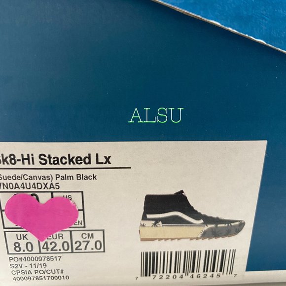 VANS Sk8-Hi Stacked LX Suede-Canvas Palm Men's - Picture 8 of 8